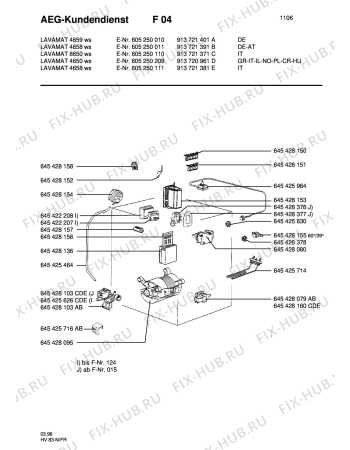 Взрыв-схема стиральной машины Aeg LAV8650 - Схема узла Section4